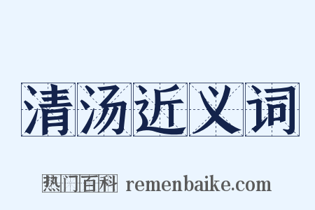 清汤近义词是什么意思的图片